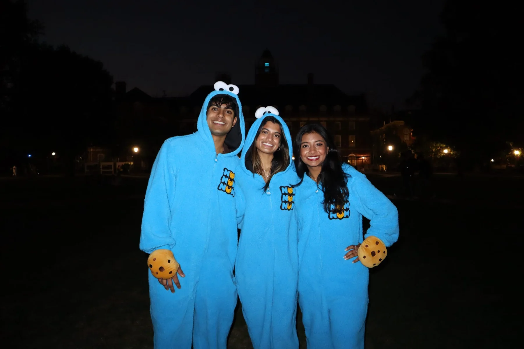 PCT family in matching blue costumes